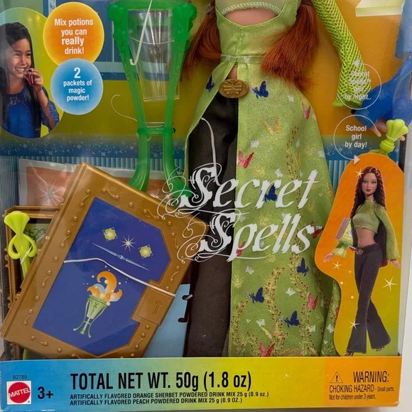 Mattel Secret Spells Kayla Doll red hair New In Box B2789 Butterfly Trick Book - Picture 6 of 13